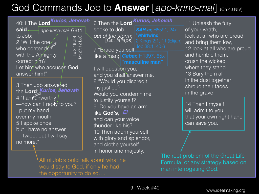 Book of Job, Week #40B.009